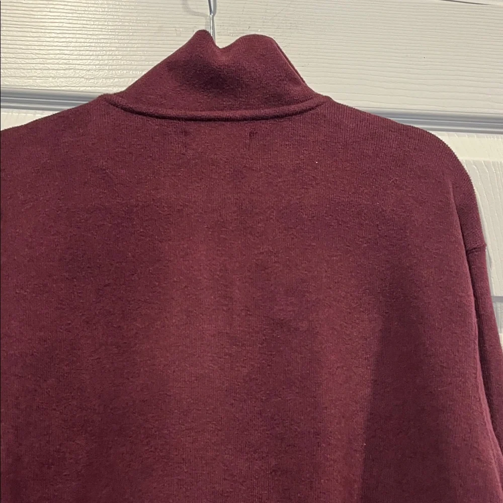 Polo‎ Ralph Lauren Men’s Burgundy Quarter-Zip Sweatshirt Size XL.